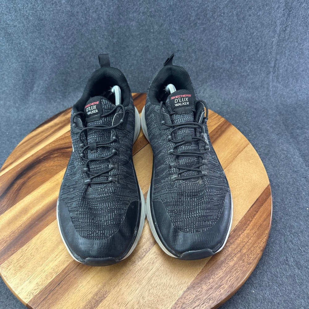 Skechers Shoes Men's 12 Extra Wide D'Lux Walker Sneakers Black Lace Up 232045WW - Picture 5 of 12